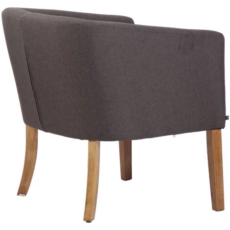 CLP Fauteuil Design Et Confortable Nemea En Tissu Avec Pieds En Bois De Caoutchouc Gris Foncé Antique Clair 6 CLP Fauteuil Design Et Confortable Nemea En Tissu Avec Pieds En Bois De Caoutchouc Gris Foncé Antique Clair – Image 4