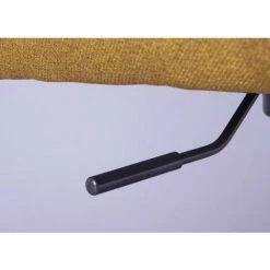 Dmora Fauteuil Pivotant Et élévateur Avec Roues, Structure En Métal Et Rembourrage Avec Assise Renforcée De Couleur Curry, Cm 61,50x63x83,5-91 -Pas Cher Fauteuil Magasin 38609496 5