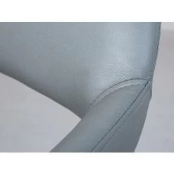 Dmora Ensemble De 2 Fauteuils, Avec Structure En Métal Et Revêtement En PU Gris, 58x60x89 Cm -Pas Cher Fauteuil Magasin 38609824 4