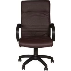 Dmora Chaise De Bureau Pivotante, Chaise De Bureau D'étude Avec Accoudoirs, Assise En Cuir, Fabriquée En Italie, 61 X 60 X H110 / 121 Cm, Couleur Marron -Pas Cher Fauteuil Magasin 38613710 4