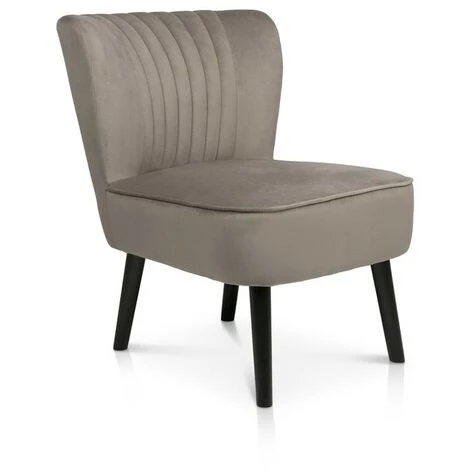 LIFA LIVING Fauteuil Salon Scandinave Velours Crème, Chaise Design Style Vintage Pour Salon, Petit Siège De Salle à Manger, 58x70x72cm, Bois Et Métal 3 LIFA LIVING Fauteuil Salon Scandinave Velours Crème, Chaise Design Style Vintage Pour Salon, Petit Siège De Salle à Manger, 58x70x72cm, Bois Et Métal