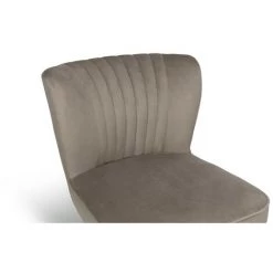 LIFA LIVING Fauteuil Salon Scandinave Velours Crème, Chaise Design Style Vintage Pour Salon, Petit Siège De Salle à Manger, 58x70x72cm, Bois Et Métal 8 LIFA LIVING Fauteuil Salon Scandinave Velours Crème, Chaise Design Style Vintage Pour Salon, Petit Siège De Salle à Manger, 58x70x72cm, Bois Et Métal -Pas Cher Fauteuil Magasin 38699030 3