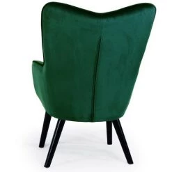 Paris Prix - Fauteuil Scandinave Velours "vianey" 67cm Vert -Pas Cher Fauteuil Magasin 39362996 3