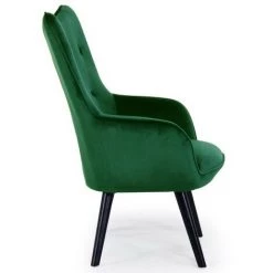 Paris Prix - Fauteuil Scandinave Velours "vianey" 67cm Vert -Pas Cher Fauteuil Magasin 39362996 4