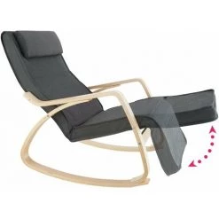 HELLOSHOP26 Fauteuil Siège à Bascule Lounge Confortable Au Design élégant Ergonomique Gris - Gris 8 HELLOSHOP26 Fauteuil Siège à Bascule Lounge Confortable Au Design élégant Ergonomique Gris - Gris -Pas Cher Fauteuil Magasin 39364152 2