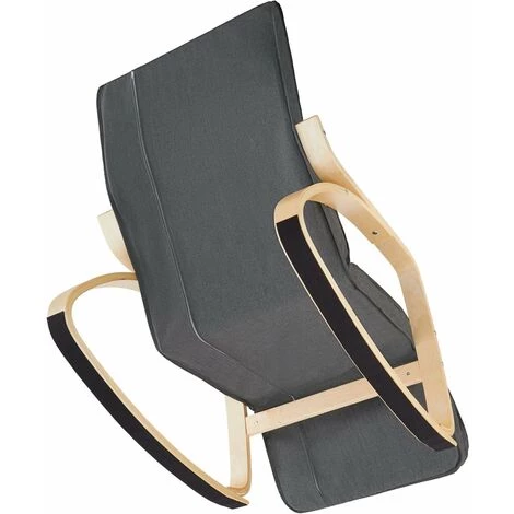 HELLOSHOP26 Fauteuil Siège à Bascule Lounge Confortable Au Design élégant Ergonomique Gris - Gris 7 HELLOSHOP26 Fauteuil Siège à Bascule Lounge Confortable Au Design élégant Ergonomique Gris - Gris – Image 5