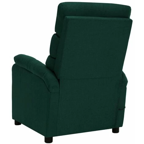HAPPYSHOPPING Fauteuil Inclinable Electrique De Massage Vert Fonce Tissu 6 HAPPYSHOPPING Fauteuil Inclinable Electrique De Massage Vert Fonce Tissu – Image 4
