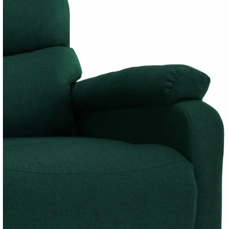 HAPPYSHOPPING Fauteuil Inclinable Electrique De Massage Vert Fonce Tissu 7 HAPPYSHOPPING Fauteuil Inclinable Electrique De Massage Vert Fonce Tissu – Image 5