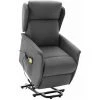 HAPPYSHOPPING Fauteuil De Massage Inclinable Gris Clair Tissu 1 HAPPYSHOPPING Fauteuil De Massage Inclinable Gris Clair Tissu -Pas Cher Fauteuil Magasin 39442413 1