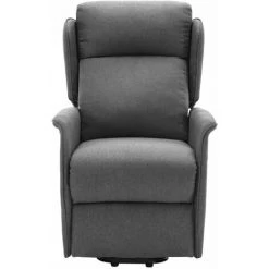 HAPPYSHOPPING Fauteuil De Massage Inclinable Gris Clair Tissu -Pas Cher Fauteuil Magasin 39442413 4