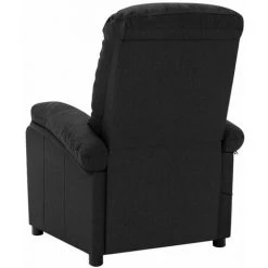 HAPPYSHOPPING Fauteuil De Massage Inclinable Noir Tissu 11 HAPPYSHOPPING Fauteuil De Massage Inclinable Noir Tissu -Pas Cher Fauteuil Magasin 39442525 5