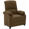 HAPPYSHOPPING Fauteuil De Massage Inclinable Marron Tissu -Pas Cher Fauteuil Magasin 39442531 1
