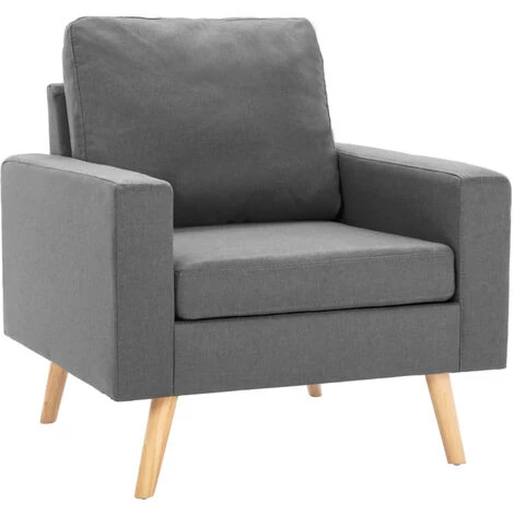 ASUPERMALL Fauteuil Gris Clair Tissu 4 ASUPERMALL Fauteuil Gris Clair Tissu – Image 2