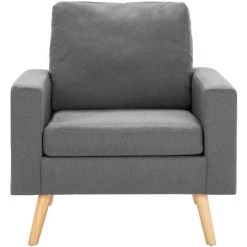 ASUPERMALL Fauteuil Gris Clair Tissu 9 ASUPERMALL Fauteuil Gris Clair Tissu -Pas Cher Fauteuil Magasin 39443364 3