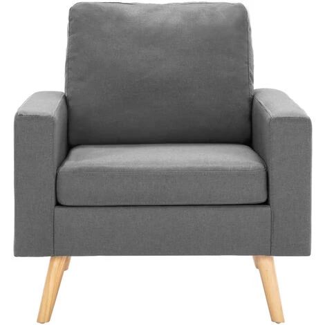 ASUPERMALL Fauteuil Gris Clair Tissu 5 ASUPERMALL Fauteuil Gris Clair Tissu – Image 3