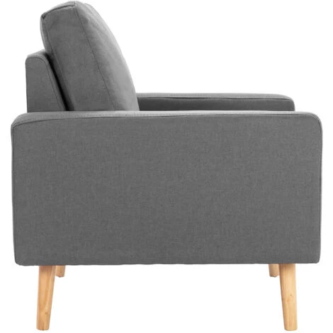 ASUPERMALL Fauteuil Gris Clair Tissu 6 ASUPERMALL Fauteuil Gris Clair Tissu – Image 4