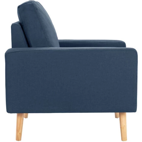 ASUPERMALL Fauteuil Bleu Tissu 6 ASUPERMALL Fauteuil Bleu Tissu – Image 4
