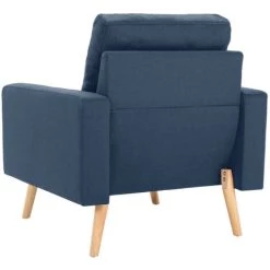 ASUPERMALL Fauteuil Bleu Tissu 11 ASUPERMALL Fauteuil Bleu Tissu -Pas Cher Fauteuil Magasin 39443375 5