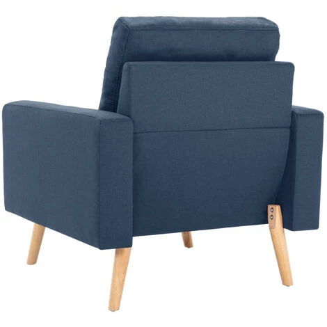 ASUPERMALL Fauteuil Bleu Tissu 7 ASUPERMALL Fauteuil Bleu Tissu – Image 5