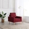 ASUPERMALL Fauteuil Rouge Bordeaux Tissu 2 ASUPERMALL Fauteuil Rouge Bordeaux Tissu -Pas Cher Fauteuil Magasin 39443383 1