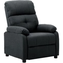 ASUPERMALL Fauteuil Inclinable Gris Fonce Tissu