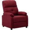 ASUPERMALL Fauteuil Inclinable Rouge Bordeaux Tissu