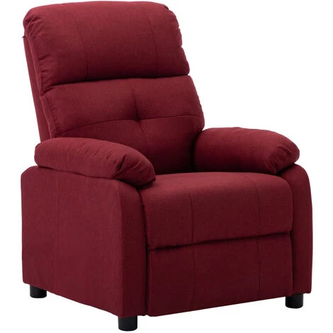ASUPERMALL Fauteuil Inclinable Rouge Bordeaux Tissu 3 ASUPERMALL Fauteuil Inclinable Rouge Bordeaux Tissu