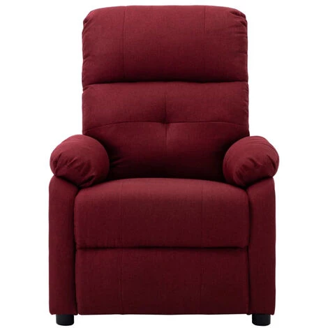 ASUPERMALL Fauteuil Inclinable Rouge Bordeaux Tissu 4 ASUPERMALL Fauteuil Inclinable Rouge Bordeaux Tissu – Image 2