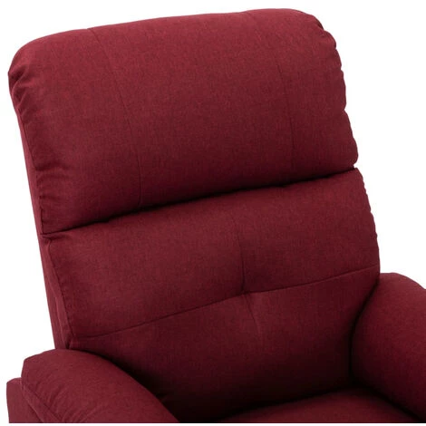 ASUPERMALL Fauteuil Inclinable Rouge Bordeaux Tissu 7 ASUPERMALL Fauteuil Inclinable Rouge Bordeaux Tissu – Image 5
