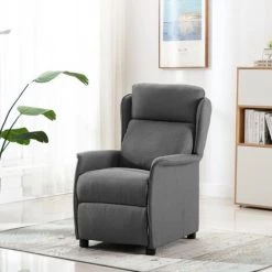 ASUPERMALL Fauteuil Inclinable Gris Clair Tissu