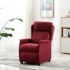 ASUPERMALL Fauteuil Inclinable De Massage Rouge Bordeaux Tissu -Pas Cher Fauteuil Magasin 39443665 1