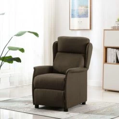 ASUPERMALL Fauteuil Inclinable De Massage Marron Tissu