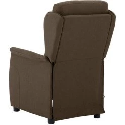 ASUPERMALL Fauteuil Inclinable De Massage Marron Tissu -Pas Cher Fauteuil Magasin 39443668 5