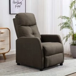 ASUPERMALL Fauteuil Inclinable Taupe Tissu