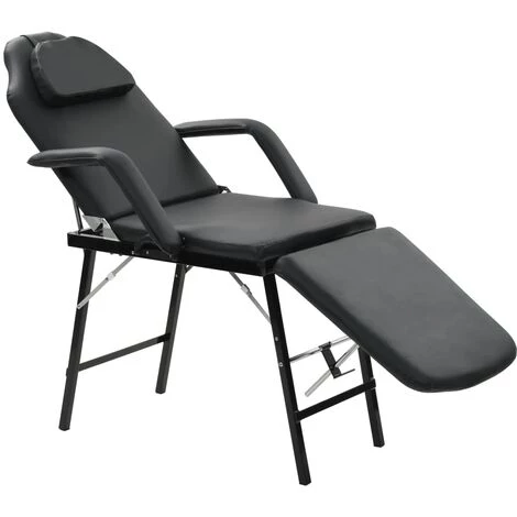 HAPPYSHOPPING Fauteuil De Massage Pour Traitement Facial Simili-cuir Noir 3 HAPPYSHOPPING Fauteuil De Massage Pour Traitement Facial Simili-cuir Noir