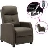 ASUPERMALL Fauteuil Inclinable Electrique Taupe Tissu 2 ASUPERMALL Fauteuil Inclinable Electrique Taupe Tissu -Pas Cher Fauteuil Magasin 39451294 1