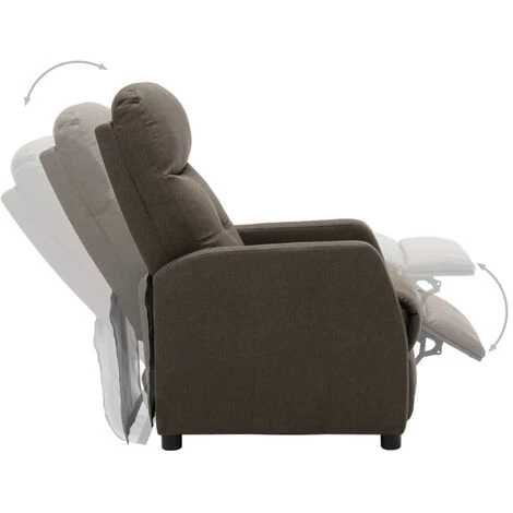 ASUPERMALL Fauteuil Inclinable Electrique Taupe Tissu 5 ASUPERMALL Fauteuil Inclinable Electrique Taupe Tissu – Image 3