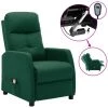 ASUPERMALL Fauteuil Inclinable Electrique De Massage Vert Fonce Tissu