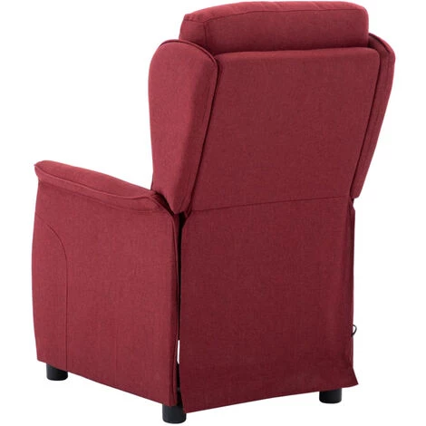 ASUPERMALL Fauteuil Inclinable Electrique De Massage Bordeaux Tissu 5 ASUPERMALL Fauteuil Inclinable Electrique De Massage Bordeaux Tissu – Image 3
