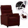 ASUPERMALL Fauteuil Inclinable Electrique Bordeaux Similicuir -Pas Cher Fauteuil Magasin 39451351 1