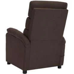 ASUPERMALL Fauteuil Inclinable Electrique De Massage Marron Tissu -Pas Cher Fauteuil Magasin 39451441 5