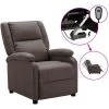 ASUPERMALL Fauteuil Inclinable Electrique Marron Similicuir