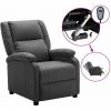 ASUPERMALL Fauteuil Inclinable Electrique Anthracite Similicuir
