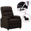 ASUPERMALL Fauteuil Inclinable Electrique Marron Fonce Tissu -Pas Cher Fauteuil Magasin 39451557 1