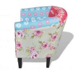 HAPPYSHOPPING Fauteuil Avec Design De Patchwork Tissu 8 HAPPYSHOPPING Fauteuil Avec Design De Patchwork Tissu -Pas Cher Fauteuil Magasin 39453013 2