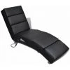 HAPPYSHOPPING Fauteuil De Massage Noir Similicuir