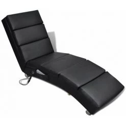 HAPPYSHOPPING Fauteuil De Massage Noir Similicuir
