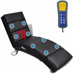 HAPPYSHOPPING Fauteuil De Massage Noir Similicuir -Pas Cher Fauteuil Magasin 39453102 3