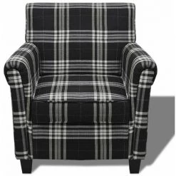 HAPPYSHOPPING Fauteuil Avec Coussin Noir Tissu 9 HAPPYSHOPPING Fauteuil Avec Coussin Noir Tissu -Pas Cher Fauteuil Magasin 39453113 3