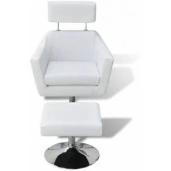 HAPPYSHOPPING Fauteuil TV Blanc Similicuir -Pas Cher Fauteuil Magasin 39453164 5